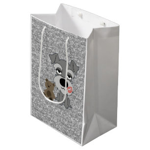 Sacola Para Presentes Média Saco do presente do Schnauzer