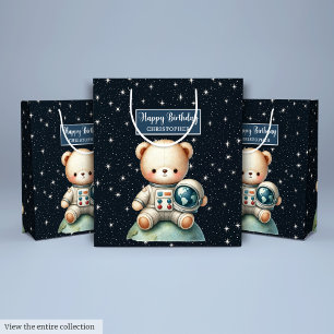 Sacola Para Presentes Média Saco do Presente do Urso Espacial para Pequeno Ast