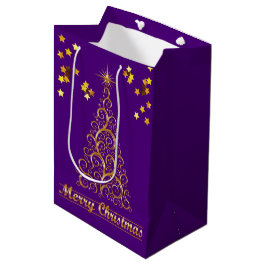 Sacola Para Presentes Média Saco elegante do presente da árvore de Natal do