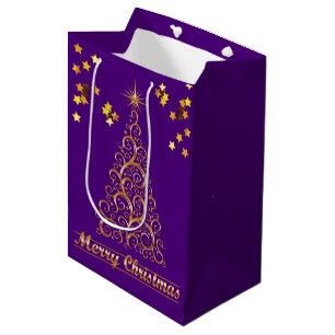 Sacola Para Presentes Média Saco elegante do presente da árvore de Natal do