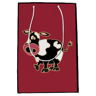 Sacola Para Presentes Média Saco engraçado do presente da vaca