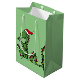 Sacola Para Presentes Média Saco engraçado do presente do Natal do monstro de