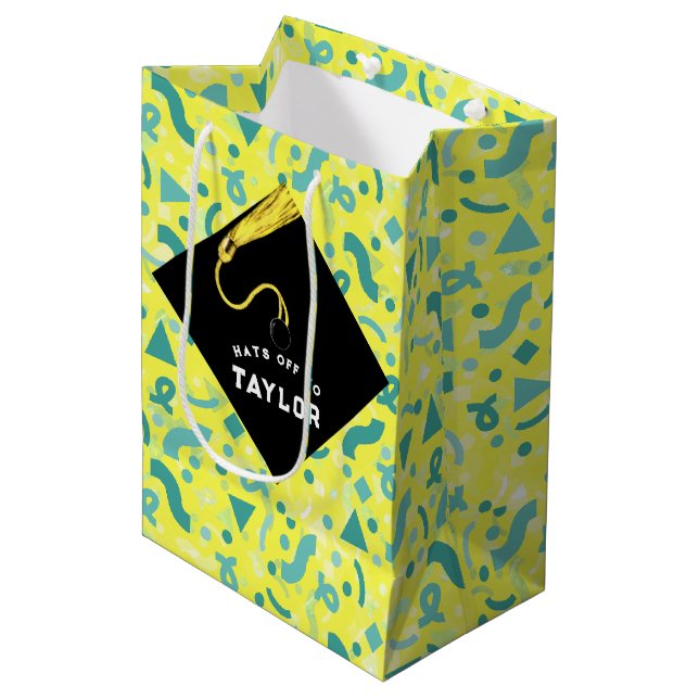 Sacola Para Presentes Média Saco Média de Presente de Graduação Personalizada (Frente inclinada)