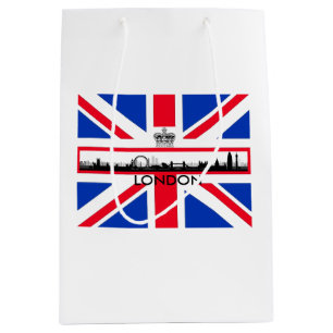 Sacola Para Presentes Média Saco médio do presente da bandeira de Union Jack