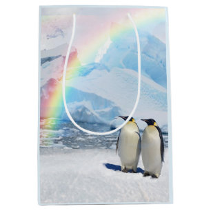 Sacola Para Presentes Média Saco médio do presente do paraíso do pinguim