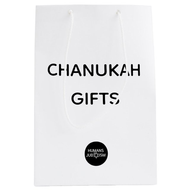 Sacola Para Presentes Média Saco: Presentes de Chanukah (Frente)