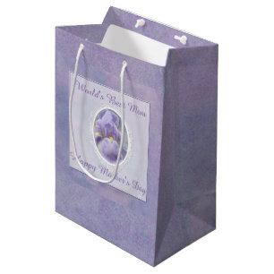 Sacola Para Presentes Média Saco roxo Pastel do presente do dia das mães da
