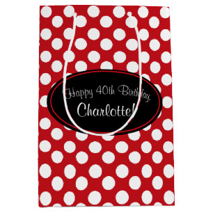 Sacola Para Presentes Média Saco vermelho personalizado do presente das