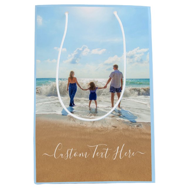 Sacola Para Presentes Média Sacolinha de Presente com Foto Personalizada com N (Frente)
