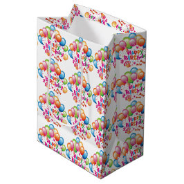 Sacola Para Presentes Média Sacos de Presente de Balões de Aniversário Médio
