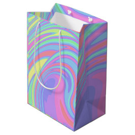 Sacola Para Presentes Média Sacos de presente de unicórnio colorido