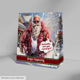 Sacola Para Presentes Média Sacos de Presente Engraçados Papai Noel Estilo de