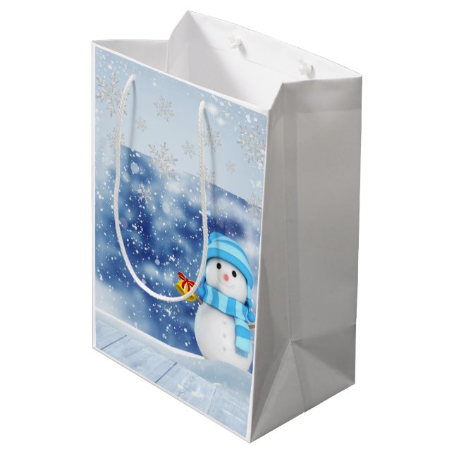 Sacola Para Presentes Média Sacos de Presentes de Natal (Verso inclinado)