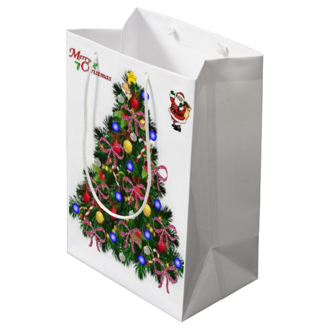 Sacola Para Presentes Média Sacos de Presentes de Natal (Verso inclinado)