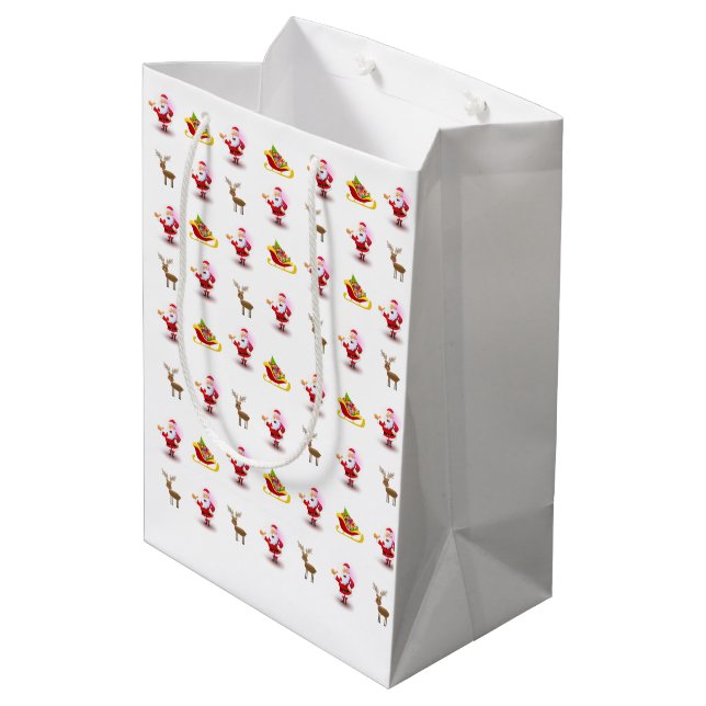 Sacola Para Presentes Média Sacos de Presentes de Natal (Verso inclinado)