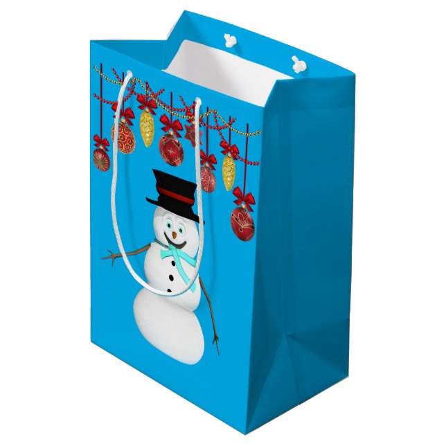 Sacola Para Presentes Média Sacos de Presentes de Natal (Verso inclinado)