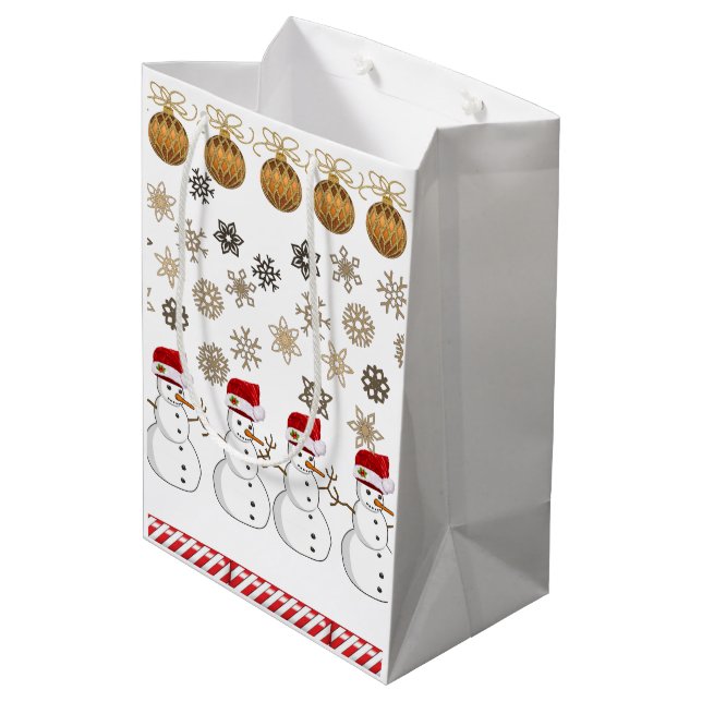 Sacola Para Presentes Média Sacos de Presentes de Natal (Verso inclinado)