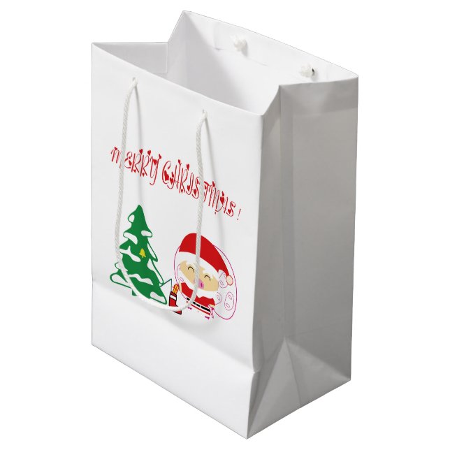 Sacola Para Presentes Média Sacos de Presentes para Árvore de Natal (Frente inclinada)