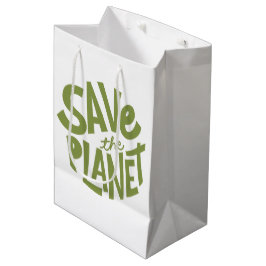 Sacola Para Presentes Média Salve o Planeta Eco Design