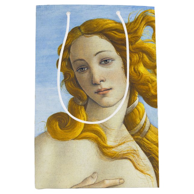 Sacola Para Presentes Média Sandro Botticelli - Nascimento do Fechamento de Vê (Frente)