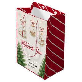 Sacola Para Presentes Média Santa Baby Christmas Baby Shower 