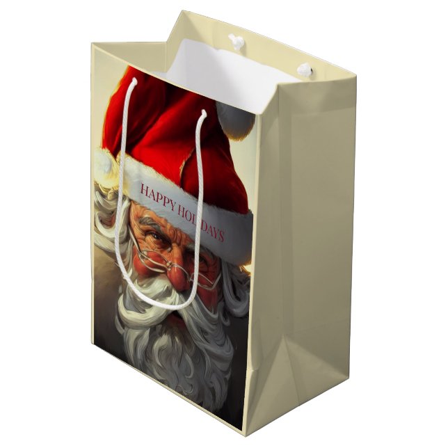 Sacola Para Presentes Média Santa Claus Medium Gift Bag (Frente inclinada)