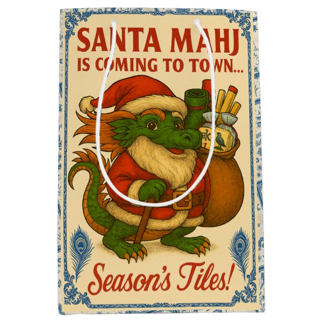 Sacola Para Presentes Média Santa Mahj Gift Bag  (Frente)