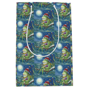 SACOLA PARA PRESENTES MÉDIA SAPO NO PAPAI NOEL DO REGISTRO, SACO MÉDIO DO