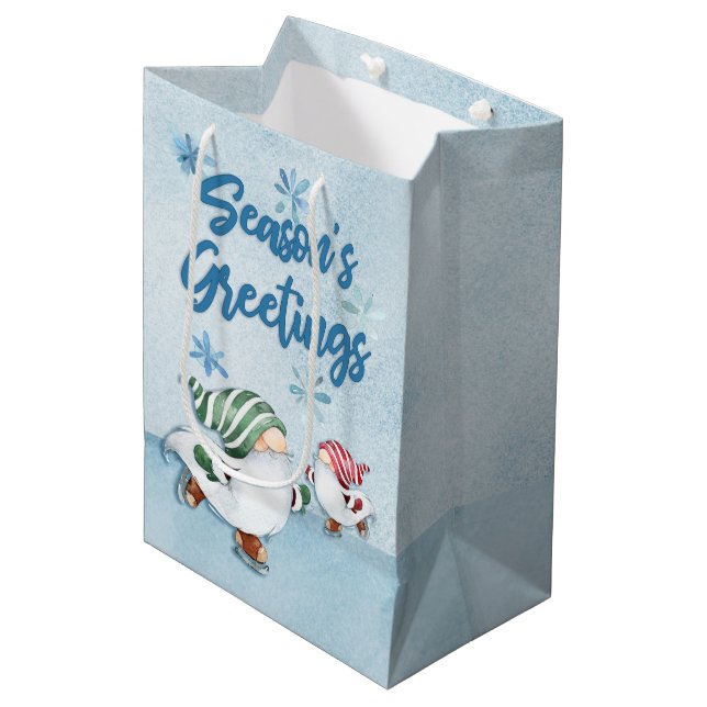 Sacola Para Presentes Média Saudações da temporada (Frente inclinada)