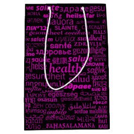 Sacola Para Presentes Média Saúde - Multi-Language International - Personaliza
