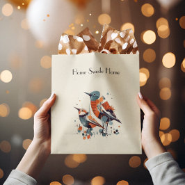 Sacola Para Presentes Média Scandi Aviary Duet, personalizado