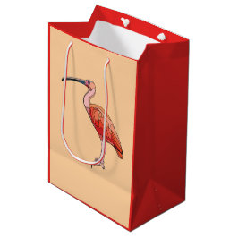 Sacola Para Presentes Média Scarlet Ibis Bird Happy Birday