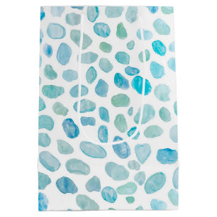 Sacola Para Presentes Média Sea Glass Coastal Beach