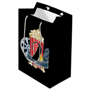 Sacola Para Presentes Média Segundo de Festa de aniversário de filme Unisex