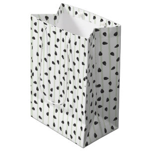 Sacola Para Presentes Média Sementes de Melancia Minimalistas e Listras de Ver
