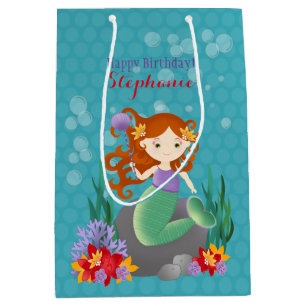 Sacola Para Presentes Média Sereia bonito