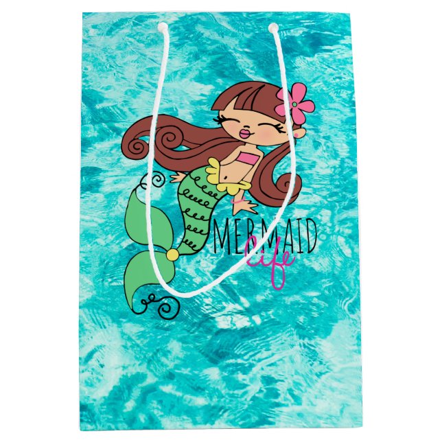 Sacola Para Presentes Média Sereia Life BR - Sag Medium Gift (Frente)