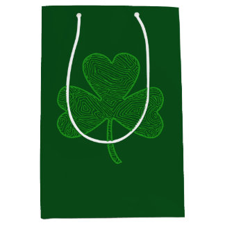 Sacola Para Presentes Média Shamrock