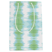 Shimmer Ikat in Green and Aqua