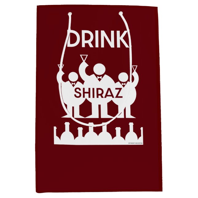 Sacola Para Presentes Média Shiraz Wine Drinkers (Frente)