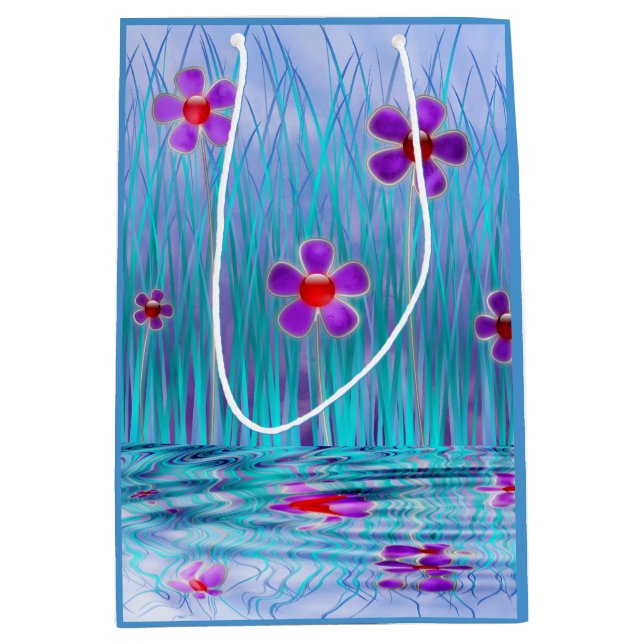 Sacola Para Presentes Média Shy Daisies Gift Bag (Frente)