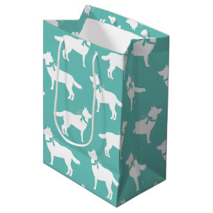 Sacola Para Presentes Média Siberian Husky Dog Puppy Malamut