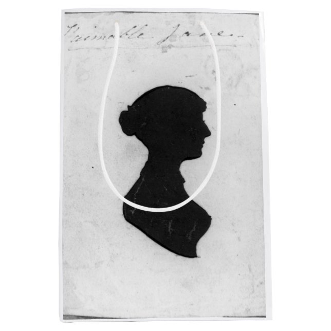 Sacola Para Presentes Média Silhueta de Jane Austen (Frente)