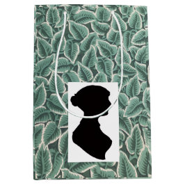Sacola Para Presentes Média Silhueta de Jane Austen & Papel de Parede para Cas