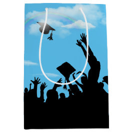 Sacola Para Presentes Média Silhueta formando com arco-íris