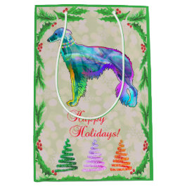 Sacola Para Presentes Média Silken Windhound Holiday