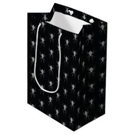 Sacola Para Presentes Média Silver Spider Halloween