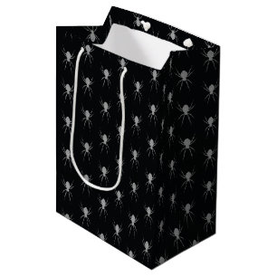 Sacola Para Presentes Média Silver Spider Halloween