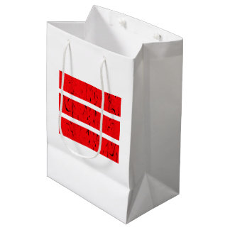 Sacola Para Presentes Média Símbolo de 3 linhas legal | Uniformidade e Harmoni