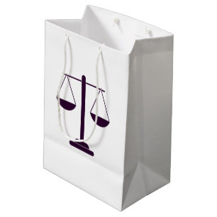 Sacola Para Presentes Média Símbolo de Serviços Jurídicos da Balança da Justiç